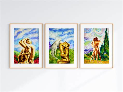 Queer Artwork Print Set Of 3 Watercolor Prints Nude Male Figure Homoerotic Gay Art Print Sensual