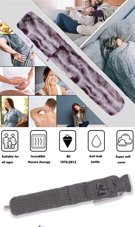 Water Fill Warm Hand Extra Long Rubber Hot Water Bag Bs With Cover Ml
