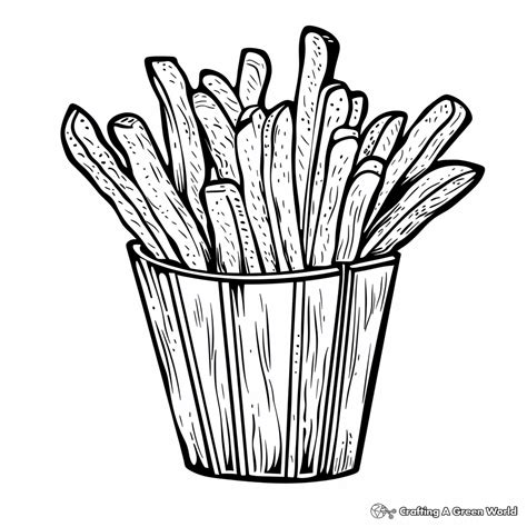 French Fries Coloring Pages Free And Printable