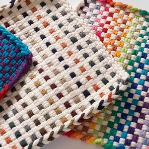 Fiesta Pot Holder Hot Pad Kitchen Ware Handcrafte Potholder Cotton Potholder Cotton Hot