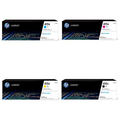 HP 415X High Yield Toner Cartridge Value Pack CMY (6K Pages) K (7.5K Pages)