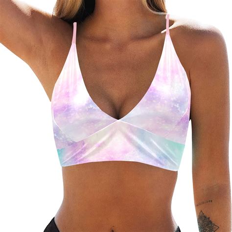 Unicorn Galaxy Collection Crop Bikini Top Model S ID D