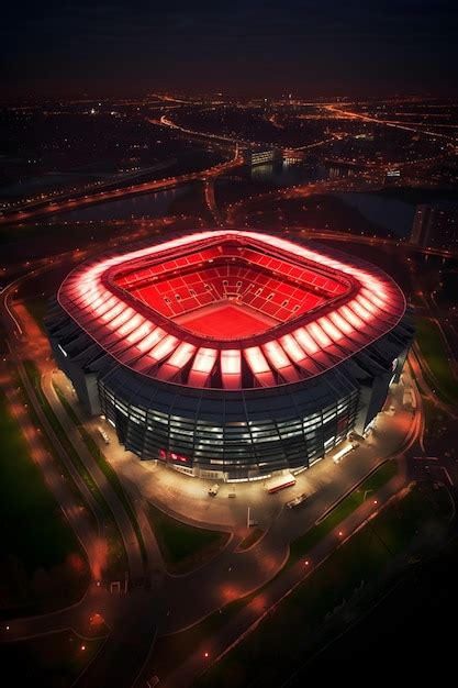 Premium Photo Illuminated Night View Of Ajax Stadium A Marvel Of
