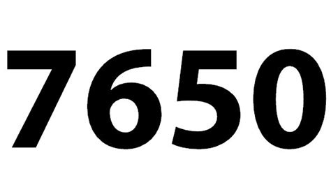 Zahl 7650