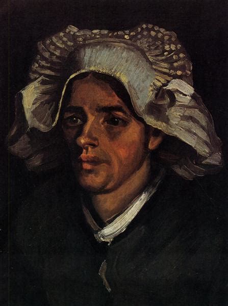 Head Of A Peasant Woman With White Cap 1885 Vincent Van Gogh