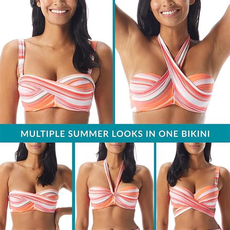 Coco Reef Womens Orange Convertible Underwire Bikini Top Couturepoint