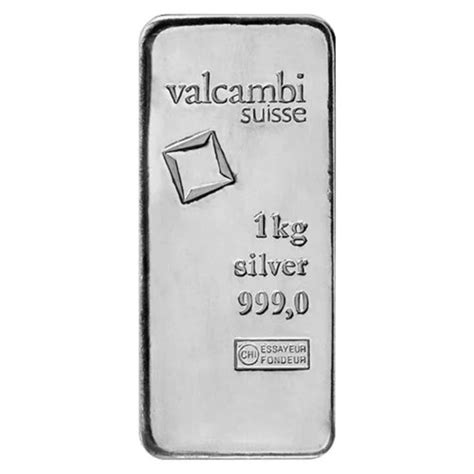 Compare Valcambi Cast 1 Kilo Silver Bar Dealer Prices