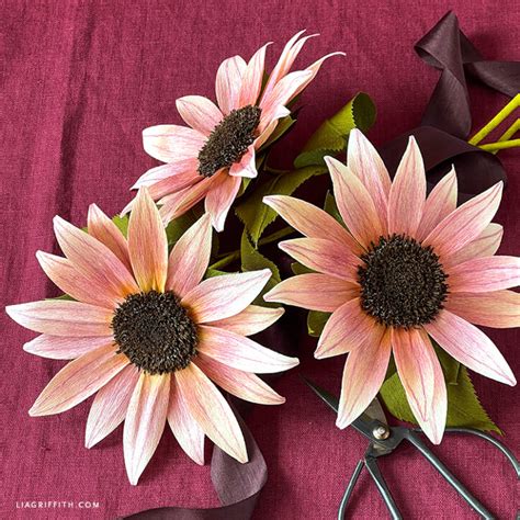 Crepe Paper Plum Sunflower Member Make Workshop Lia Griffith