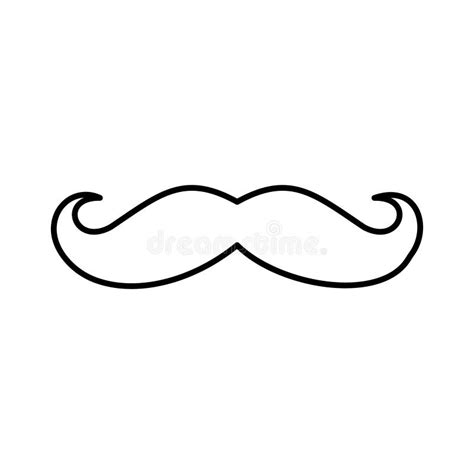 Icono Del Vector Del Bigote Ilustración del Vector Ilustración de