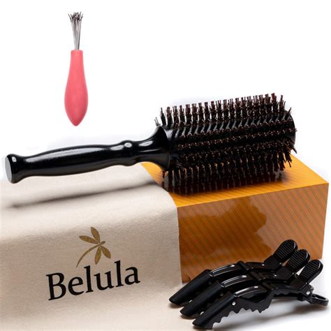 Belula Boar Bristle Round Brush For Blow Drying Set Round