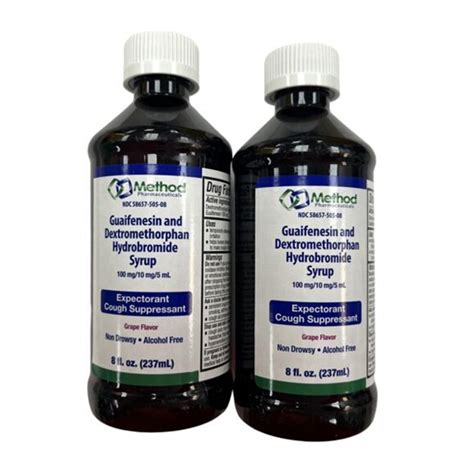 Method Guaifenesin And Dextromethorphan Hydrobromide Cough Syrup 8 Oz