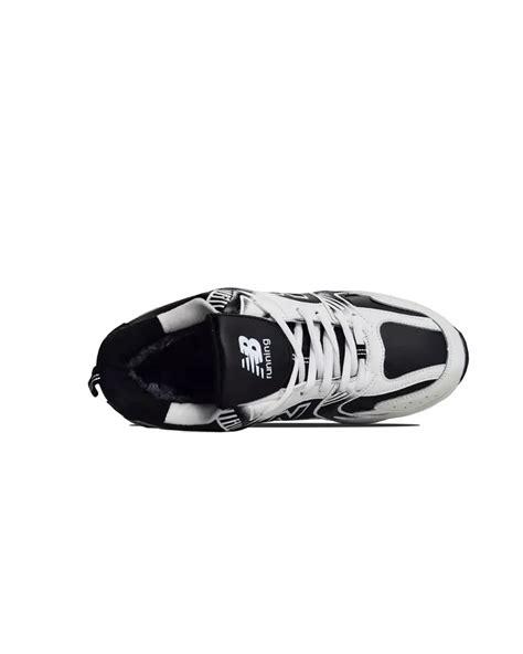 Зимние кроссовки мужские New Balance 530 с мехом Нью Беланс бело-черные ...