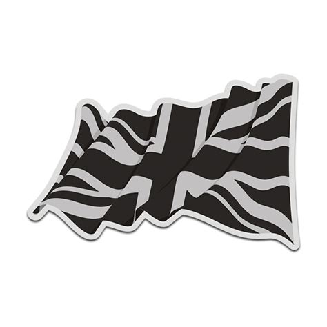 Britain Union Jack Subdued Waving Flag British Decal Sticker Lh V4