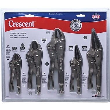 Cooper Hand Tools Crescent® 5 Pieces Locking Pliers Set | Staples®