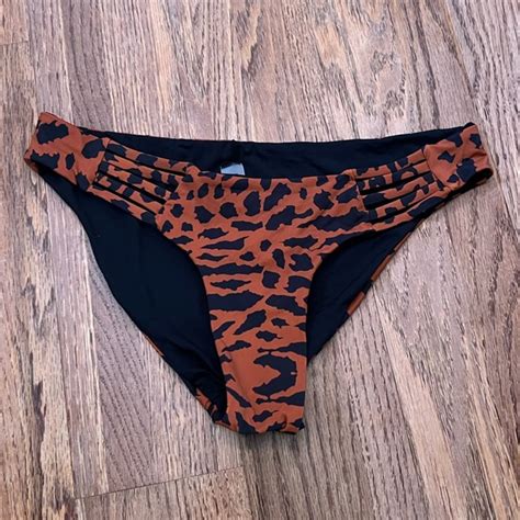 Tinibikini Swim Tinibikini Leopard Print Reversible Bikini Bottoms Small Poshmark