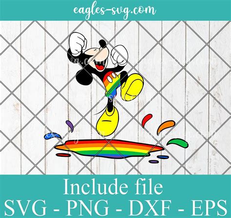 Disney Mickey LGBT Pride Svg Mickey Gay Pride Svg Lesbian Svg Equality Svg Png Cricut