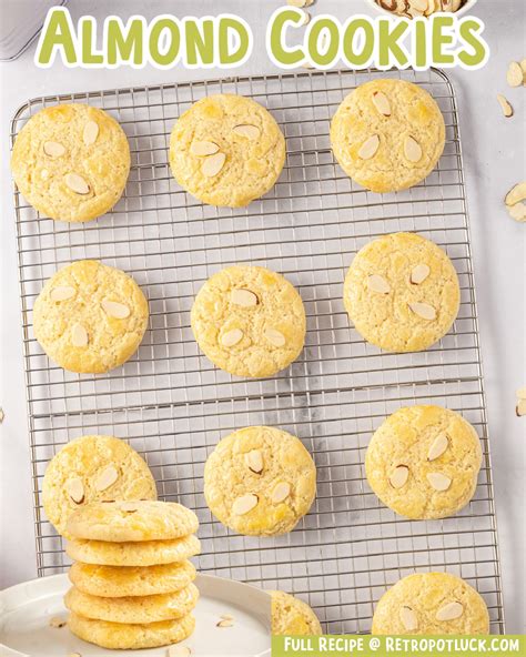 Almond Cookies Retro Potluck