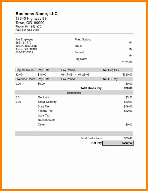 Free Employee Earnings Statement Template Fresh Earnings Statement