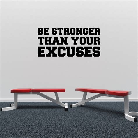 Wall Décor Motivational Home Gym Decor Vinyl Lettering Be Stronger Than