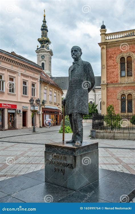 Novi Sad City Center Square In Front Of The Bishop S Palace Serbian Vladicanski Dvor Monument Of ...