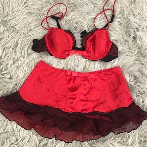 Intimates Sleepwear Sexy Red And Black Lingerie Set Poshmark