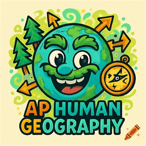 vibrant cartoon logo featuring  smiling earth character  trees