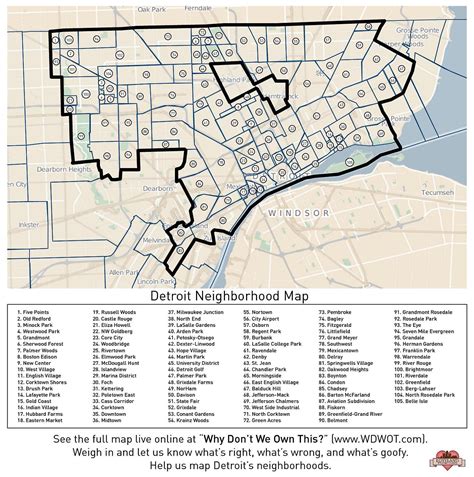 Complete Neighborhood Map of Detroit - Weigh in on what's right, and