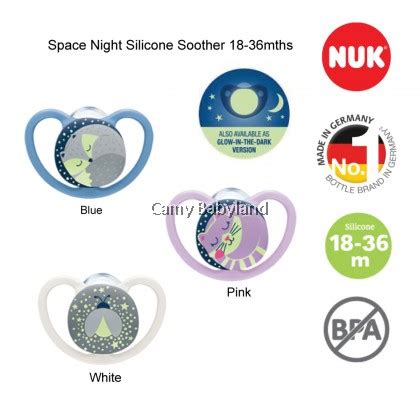 Nuk Space Night Silicone Soother Months Pack Assorted