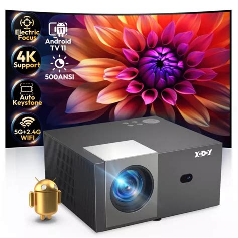 XGODY PORTABLE PROJECTOR HD 4K Beamer 5G WiFi Bluetooth Home Theater