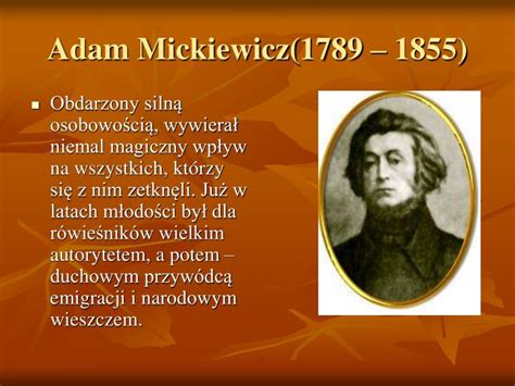 Ppt Adam Mickiewicz Powerpoint Presentation Free