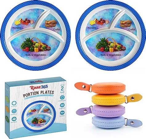 Amazon.com: Raaz365 Portion Control Plates for Weight Loss adults ...