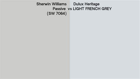 Sherwin Williams Passive SW 7064 Vs Dulux Heritage LIGHT FRENCH GREY