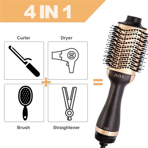 In Hot Air Brush Volumizer For Straight And Curly Hair Ceramic Coating Salon Styling