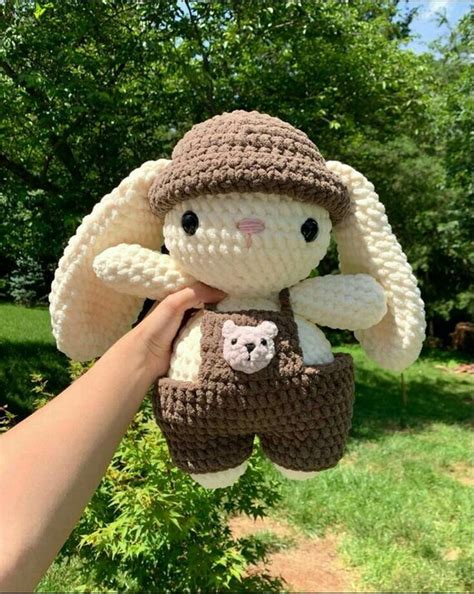 Crochet Bunnystuffed Plush Bunnycustom Plush Toy Kawaii Etsy