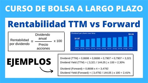 Rentabilidad Por Dividendo C Mo Se Calcula Ttm Vs Forward Youtube