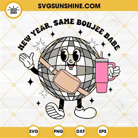 Hello 2024 Disco Ball SVG Happy New Year 2024 SVG PNG EPS DXF File