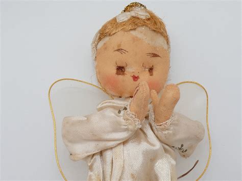 Tree Topper Vintage Handmade Angel Tree Topper Needs Tlc Praying Angel