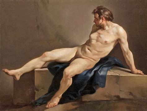 Distractio Infinita A Reclining Male Nude Joseph Marie Vien