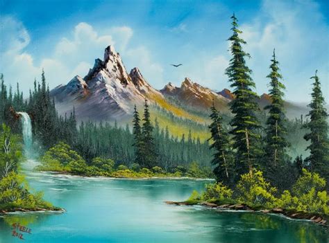 bob ross wilderness waterfall paintings Oil Painting Gallery, Artwork ...