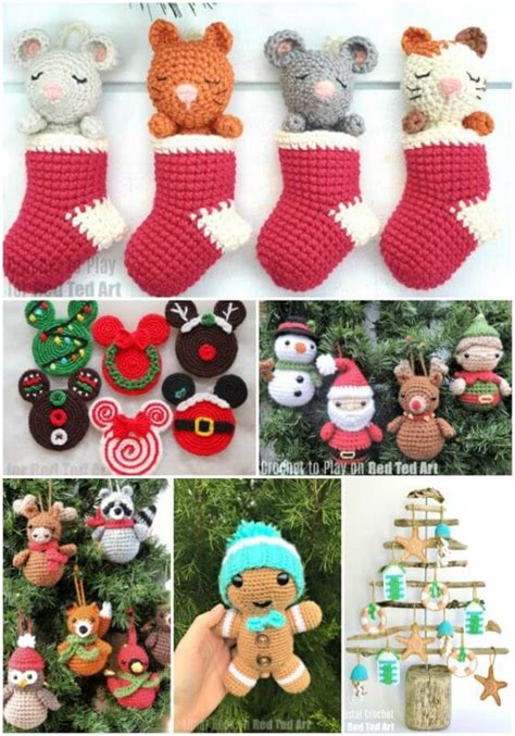 Best Free Christmas Crochet Patterns & Decorations - Red Ted Art