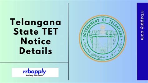 Ts Tet Telangana State Tet Notification Eligibility