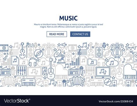 Music banner design Royalty Free Vector Image - VectorStock