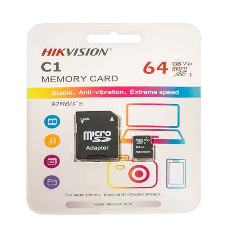 Cart O De Mem Ria Hikvision Gb Microsd Adaptador C Series Hs Tf