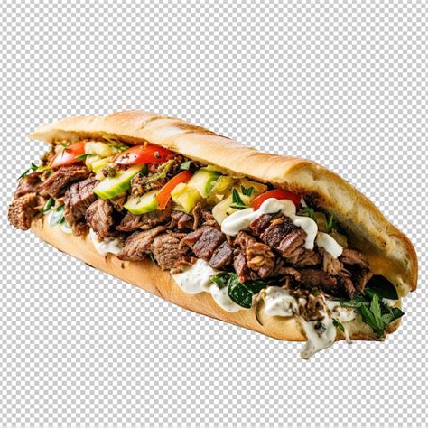 Shawarma De Carne En Un Pan Sobre Un Fondo Blanco Archivo Psd Premium