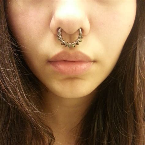 Entwined Septum Ring 14g Niobium Hoop Handmade By Etsy