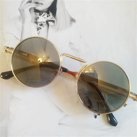 ᐉ Круглые очки гоглы с пружинами Золотой (6632-4) • Купить в Киеве ...