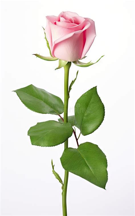 Single Pink Rose Isolated On A White Background The Meaning Of Pink