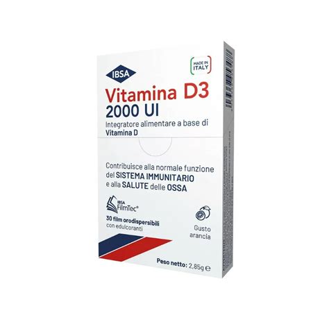 IBSA Vitamina D3 2000UI Integratore Vitaminico 30 Film Orodisperdibili