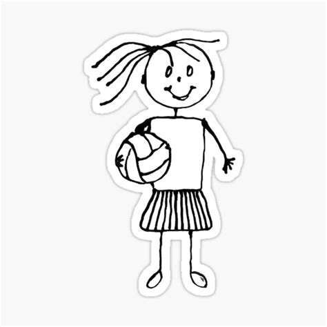 Netball Girl Stickers Redbubble