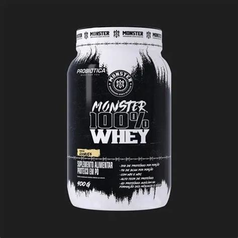 Whey 100 Monster 900g Probiótica Whey Protein Magazine Luiza